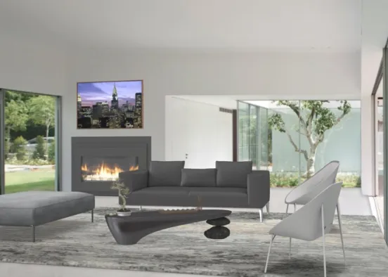 modern lounge  Design Rendering