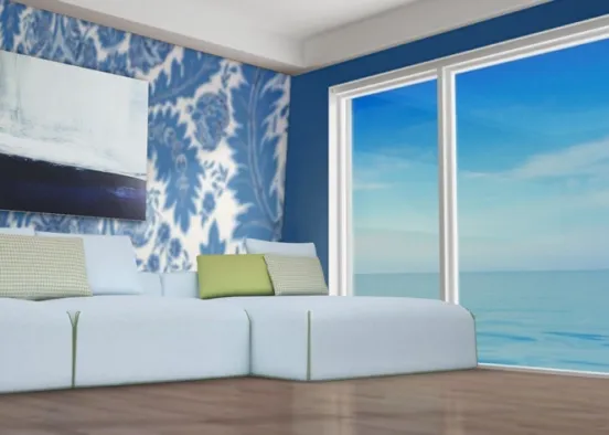 blue ocean view lounge  Design Rendering