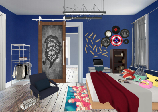 Fandom bedroom Design Rendering