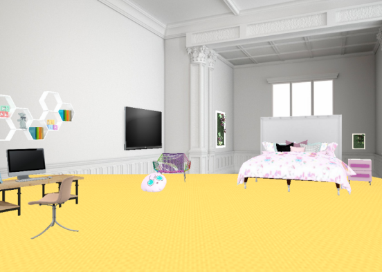 Modern Kids room Design Rendering