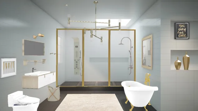 golden bathroom