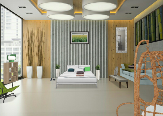 Dormitorio desordenados Design Rendering