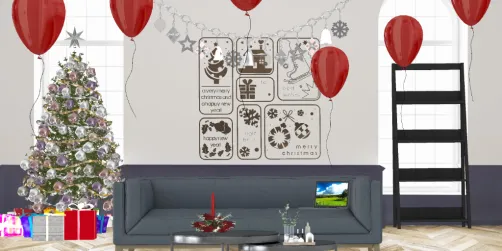 Christmas basic living room