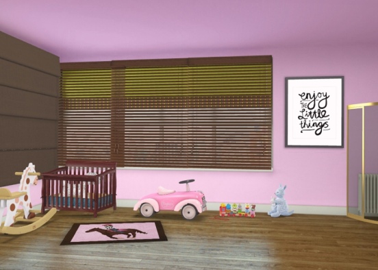 Girls infant room Design Rendering