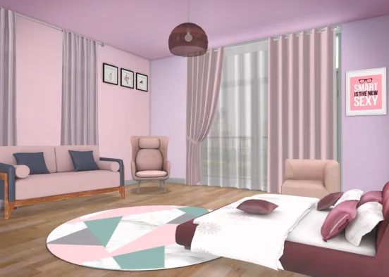Pink rooms for girls Design Rendering