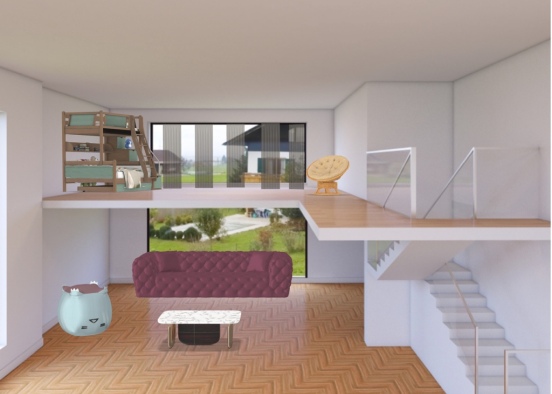 Bedroom+Living room (Diva's Creation) Design Rendering