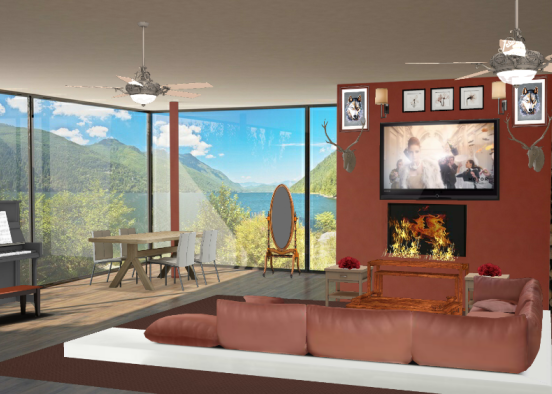 Living Room Design (4) Design Rendering