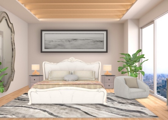 city living bedroom Design Rendering