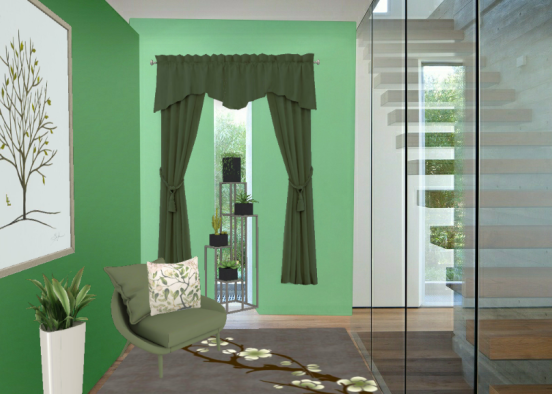 Green Hallway 💚 Design Rendering