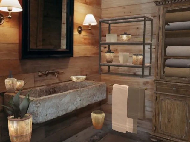 Old bathroom in a little chalet