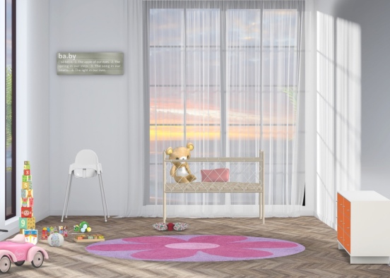 baby bed room  Design Rendering