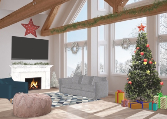 Christmas living room Design Rendering