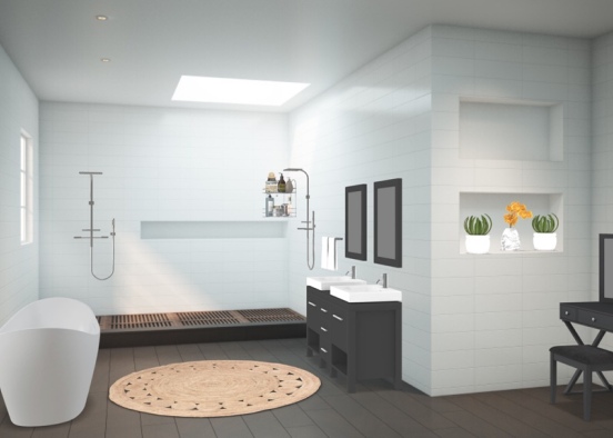bathroom modern boho Design Rendering