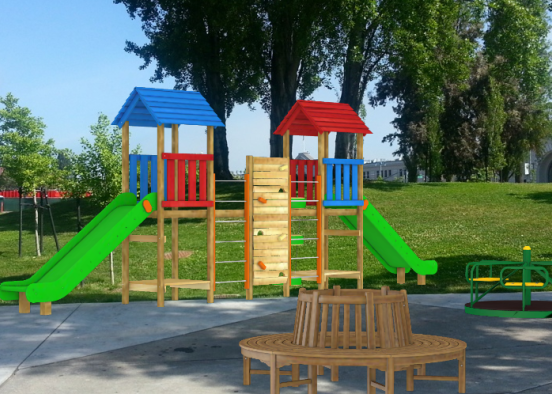 Kinderspielplatz Design Rendering
