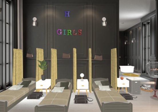 Hufflepuff Girls Dormitory Design Rendering