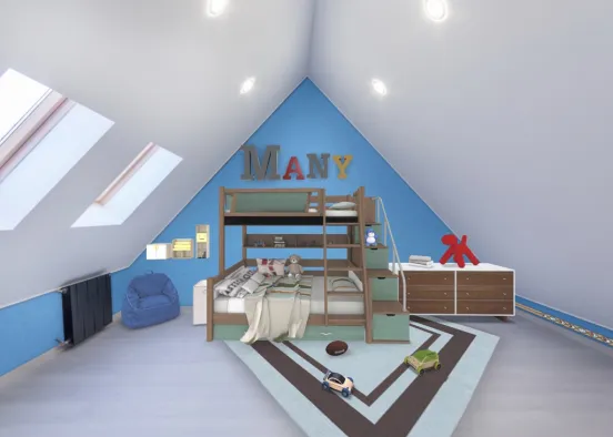 many’s bedroom Design Rendering