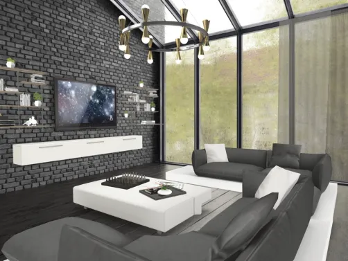 dark living room