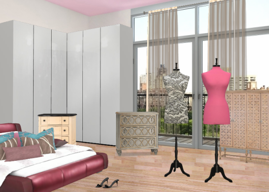 Designer girl bedroom Design Rendering