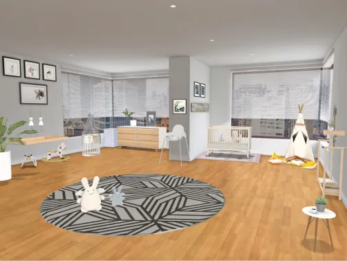grande chambre pour bébé 
