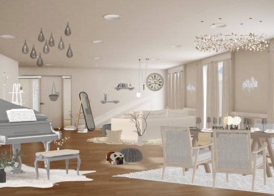 Cozy Livingroom Design Rendering