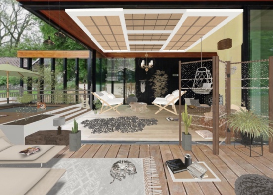 Outdoor Seating Area for Earl and Emily Design Rendering