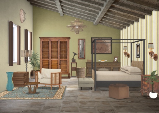 Classic bedroom 💛 Design Rendering