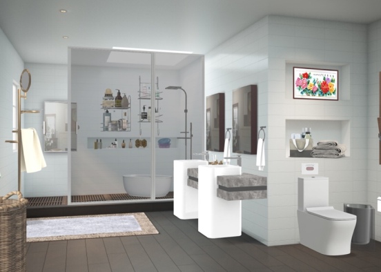 Baño de hijos / children’s bathroom  Design Rendering
