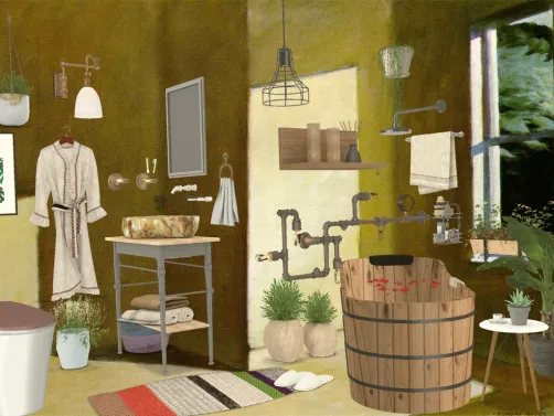 Hostel bathroom