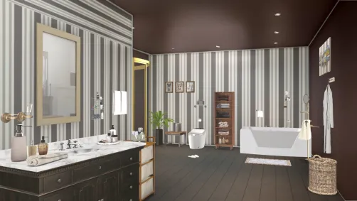 brown bathroom