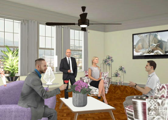 A little bridal party in the apartment Design Rendering