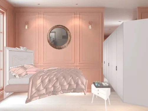peach bedroom 