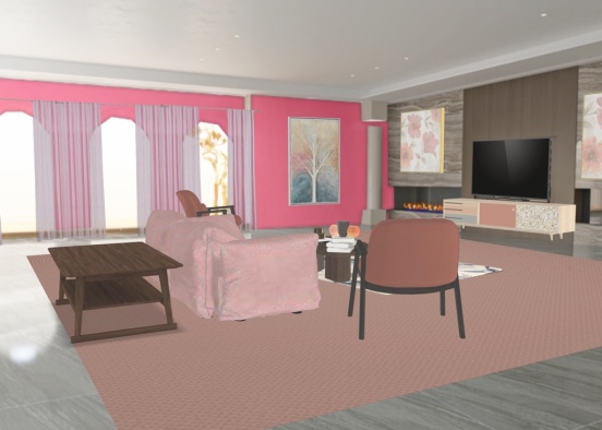 me and my bf living room  Design Rendering