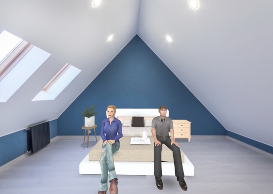 mom and dads room Design Rendering
