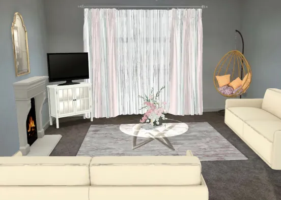 New living room  Design Rendering