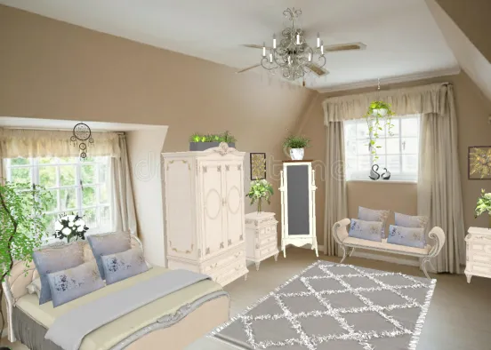 The pretty little guest room Design Rendering