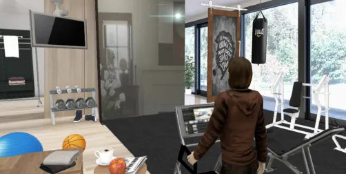 A "messy" Fitness Room