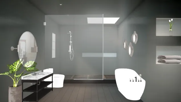 Minimalist modern bathroom 