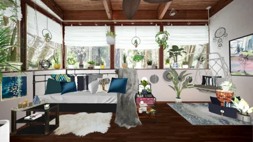 Cozy boho sunroom 1