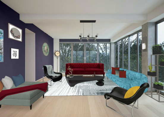 Modern living room  Design Rendering