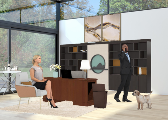 Office with people Design Rendering