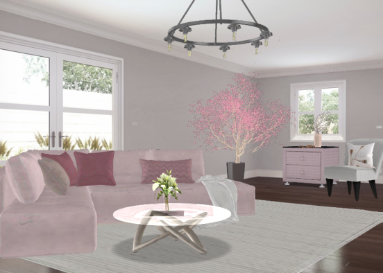 Pink and cozy Design Rendering