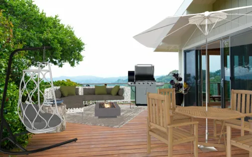 Outside deck!