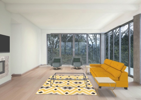 luxe lounge Design Rendering