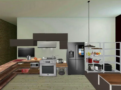 Warm and Dark Kitchen