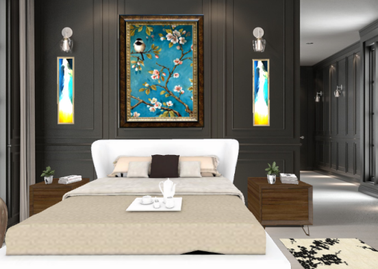 Bedroom for a Lady ( my vision of course !!! ) Design Rendering