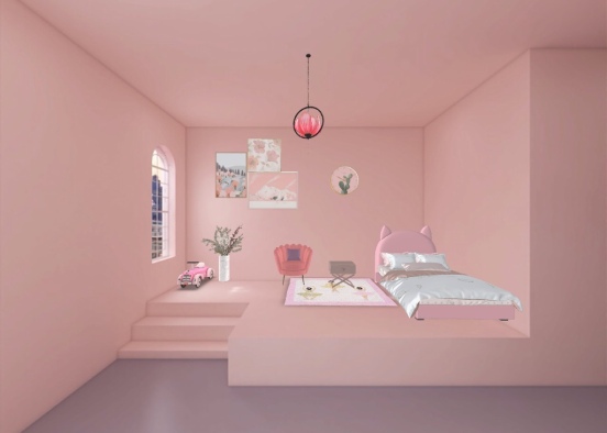 💗 es un diseño de un cuarto de niña 🌷🎀 Design Rendering