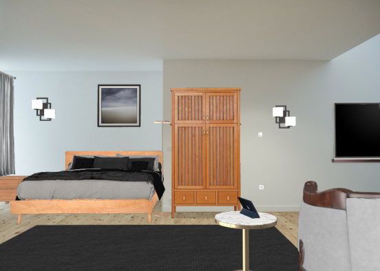 Bed/living room Design Rendering