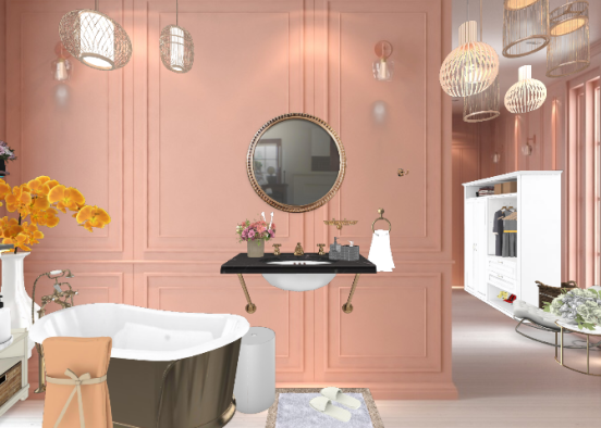 🌸🌹 ванная  комната и гардеробная❤🌺❤ Design Rendering
