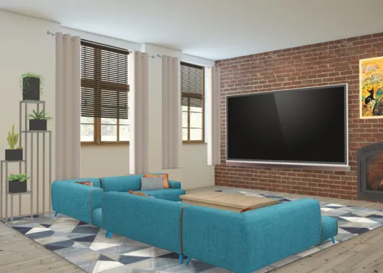Daytime TV Room 📺  Design Rendering