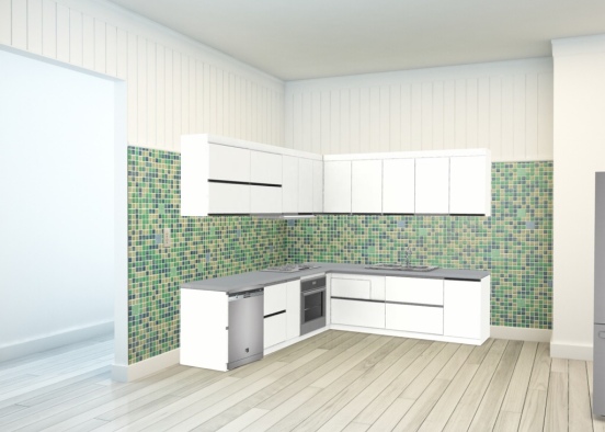Beautiful family friendly kitchen Design Rendering